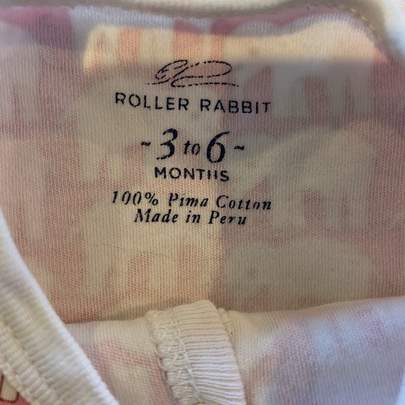Roberta Roller Rabbit Pink Hathi Footed PJs - Picture 4 of 4